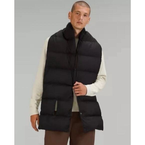 Lululemon 54x11 inches Black Snap Down Puffer Wonder Puff Scarf-U - Picture 2 of 13